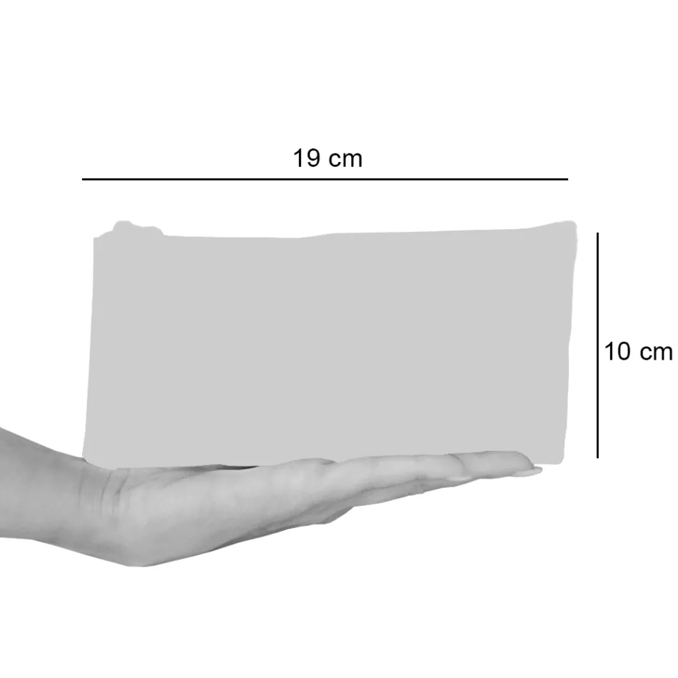 Artistieke handgedrukte clutch, uniek stuk katoen, 2 stuks - Viadurini van Marchi Viadurini