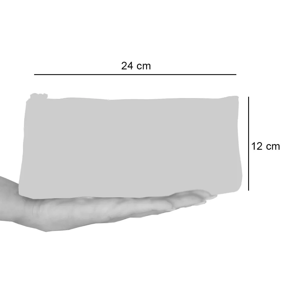 Artistieke handgedrukte clutch, uniek stuk katoen, 2 stuks - Viadurini van Marchi Viadurini