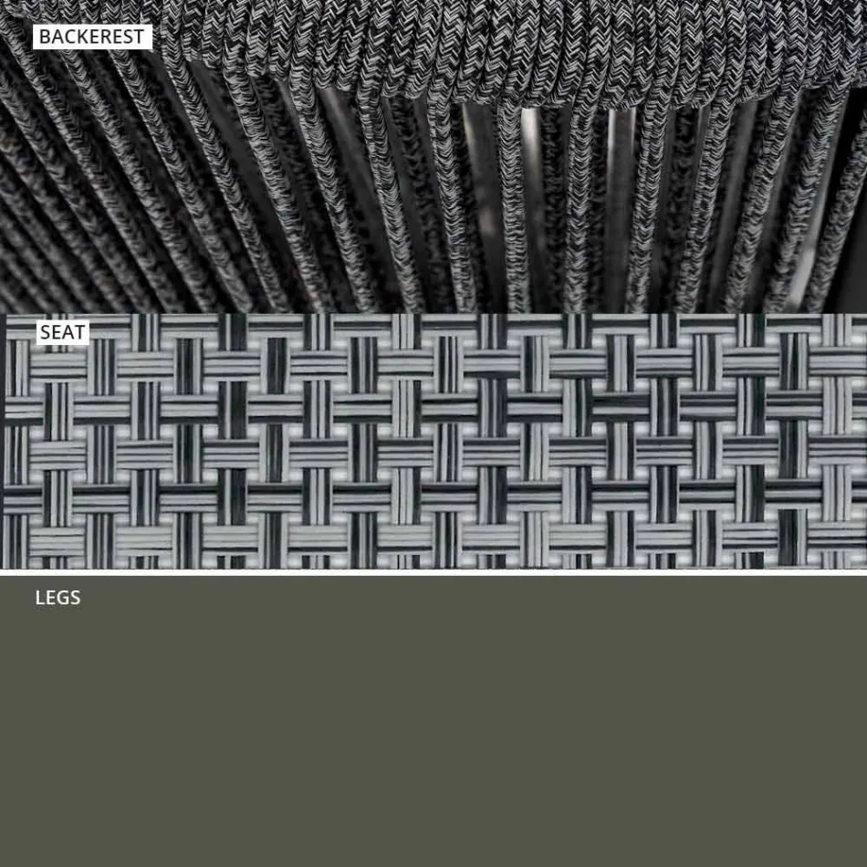 Schommelstoel voor buiten in massief hout en stof - Smart van Varaschin Viadurini