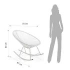 Schommelstoel voor binnen en buiten van metaal - Elio Viadurini