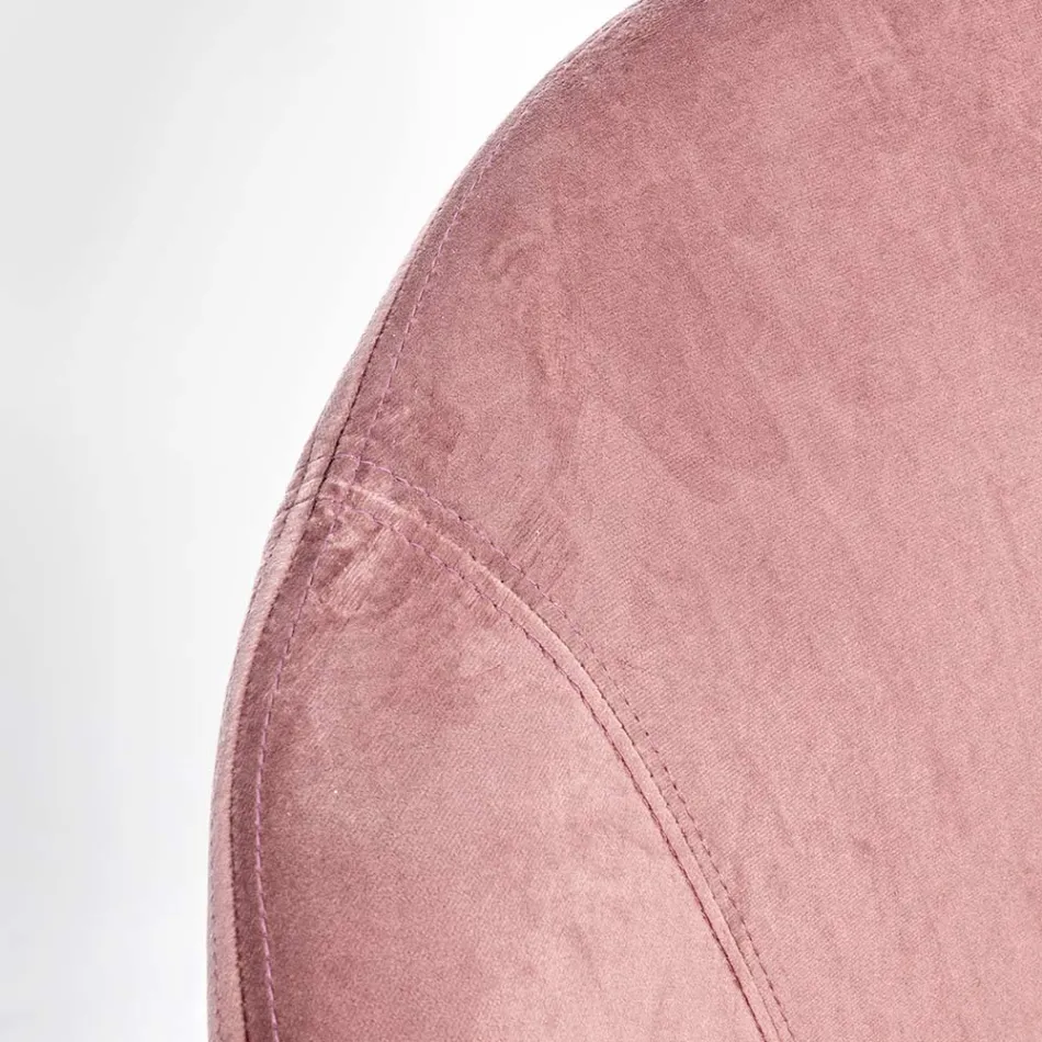 Gestoffeerde schommelfauteuil met fluweeleffect Scandinavisch design - Pippy Viadurini