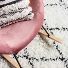 Gestoffeerde schommelfauteuil met fluweeleffect Scandinavisch design - Pippy Viadurini