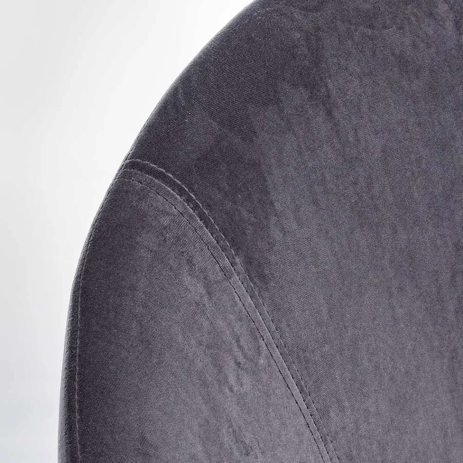 Gestoffeerde schommelfauteuil met fluweeleffect Scandinavisch design - Pippy Viadurini