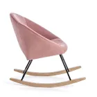Gestoffeerde schommelfauteuil met fluweeleffect Scandinavisch design - Pippy Viadurini