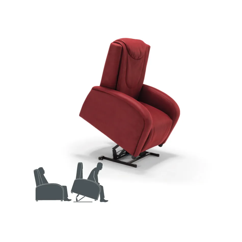 2-motorige liftstoel met shiatsu-massage gemaakt in Bria, Italië Viadurini