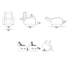 2-motorige liftstoel met shiatsu-massage gemaakt in Bria, Italië Viadurini