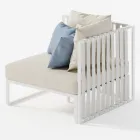 Rechte hoekfauteuil in aluminium en riemen Made in Italy - Juliediv Viadurini