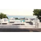 Rechte hoekfauteuil in aluminium en riemen Made in Italy - Juliediv Viadurini