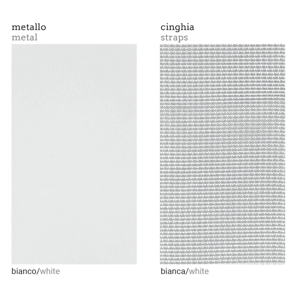 Rechte hoekfauteuil in aluminium en riemen Made in Italy - Juliediv Viadurini