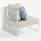 Linker hoekfauteuil in aluminium en riemen Made in Italy - Juliediv Viadurini