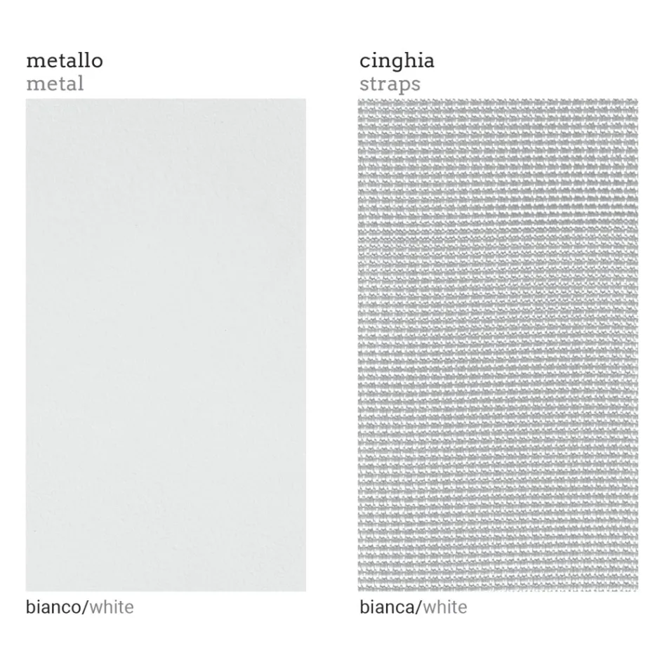 Linker hoekfauteuil in aluminium en riemen Made in Italy - Juliediv Viadurini