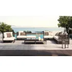 Linker hoekfauteuil in aluminium en riemen Made in Italy - Juliediv Viadurini