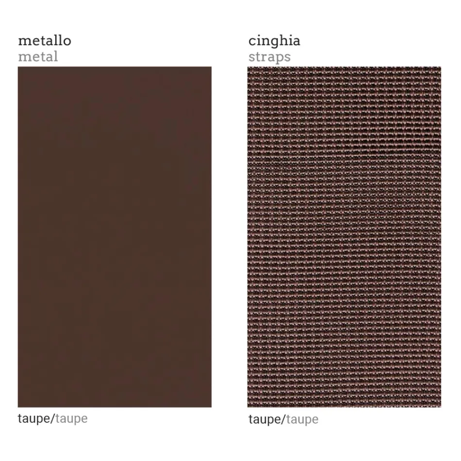 Linker hoekfauteuil in aluminium en riemen Made in Italy - Juliediv Viadurini