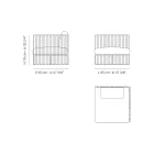 Linker hoekfauteuil in aluminium en riemen Made in Italy - Juliediv Viadurini