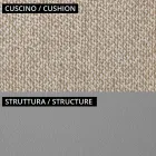 Lage buitenfauteuil met gewatteerde zitting Made in Italy - plantenbak Viadurini