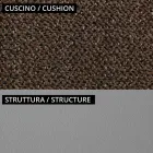 Lage buitenfauteuil met gewatteerde zitting Made in Italy - plantenbak Viadurini