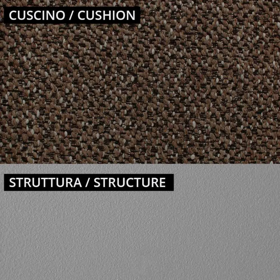 Lage buitenfauteuil met gewatteerde zitting Made in Italy - plantenbak Viadurini