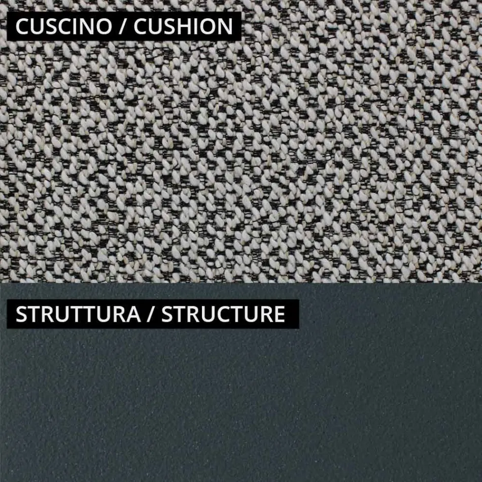 Lage buitenfauteuil met gewatteerde zitting Made in Italy - plantenbak Viadurini