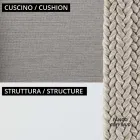 Lage tuinfauteuil inclusief kussen Made in Italy - Prato Viadurini