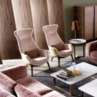 Bergére fauteuil in Grilli Wilde-designstof gemaakt in Italië Viadurini