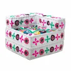 Chaise Longue fauteuil van etnisch ontwerp in patchwork katoen, voor woonkamer - vezel Viadurini