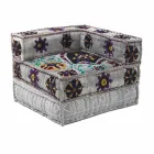 Chaise Longue fauteuil van etnisch ontwerp in patchwork katoen, voor woonkamer - vezel Viadurini