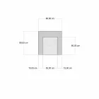 Chaise Longue-fauteuil met etnisch design in grijs of blauw fluweel - vezel Viadurini