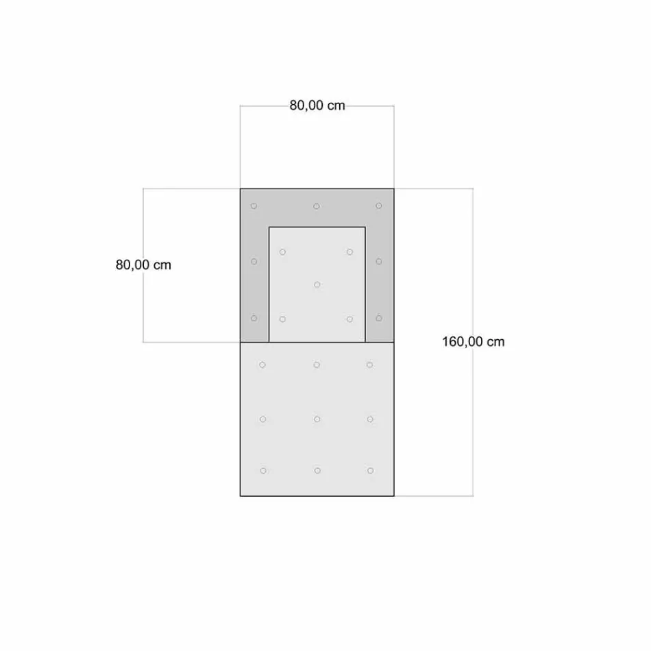 Chaise Longue-fauteuil met etnisch design in grijs of blauw fluweel - vezel Viadurini