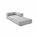 Chaise Longue fauteuil in patchwork katoen voor etnische designlounge - vezel Viadurini