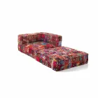 Chaise Longue fauteuil in patchwork katoen voor etnische designlounge - vezel Viadurini