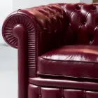 Klassieke fauteuil met uivormige poten in beukenhout Made in Italy - Spassoso Viadurini