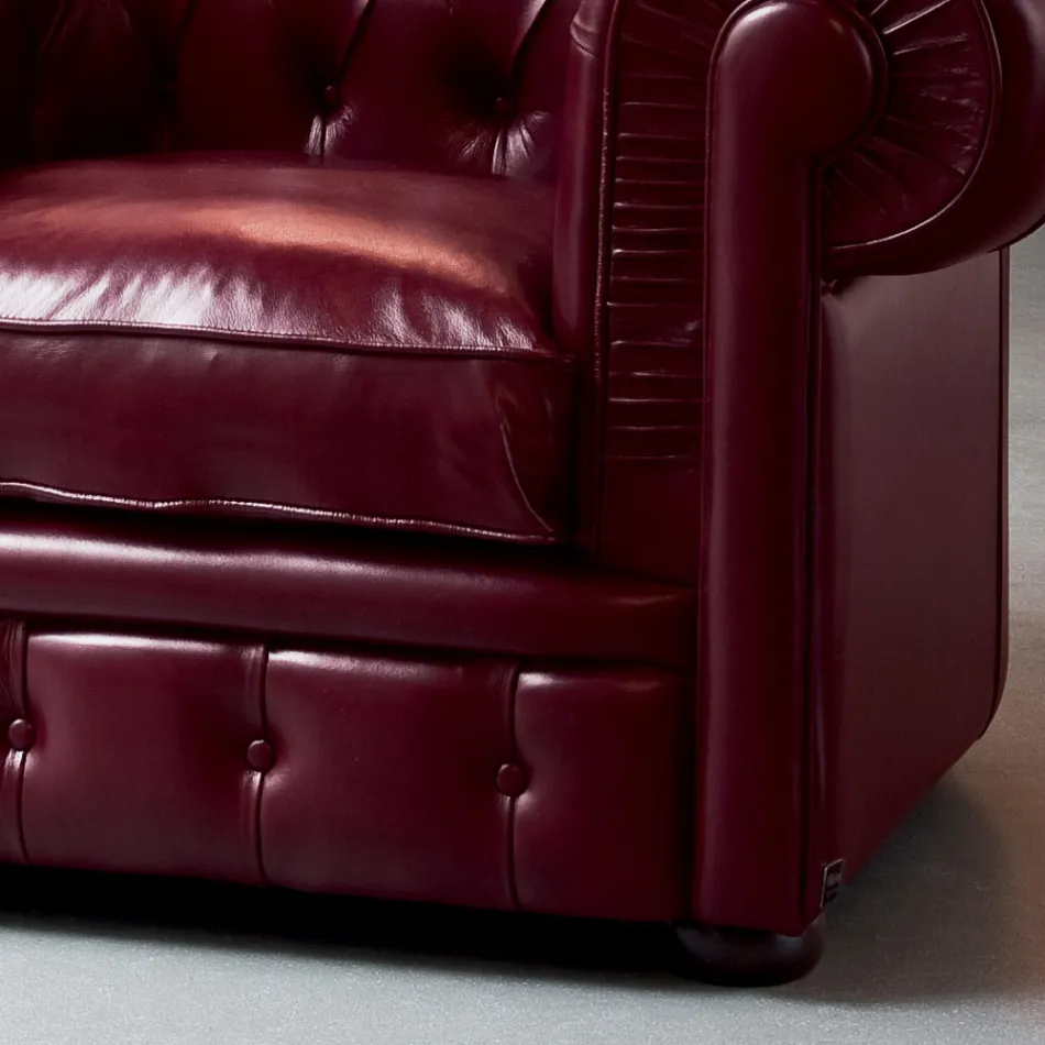 Klassieke fauteuil met uivormige poten in beukenhout Made in Italy - Spassoso Viadurini