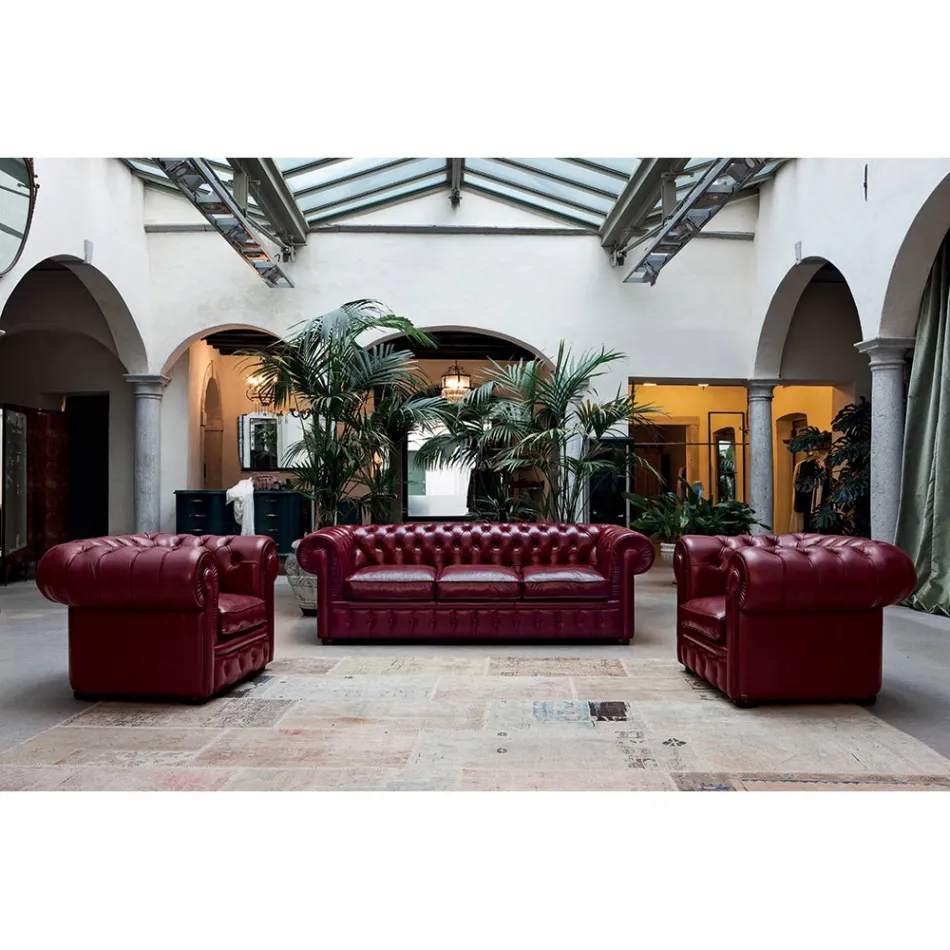 Klassieke fauteuil met uivormige poten in beukenhout Made in Italy - Spassoso Viadurini