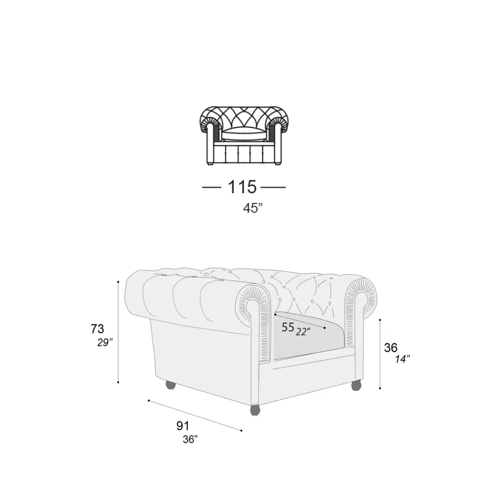 Klassieke fauteuil met uivormige poten in beukenhout Made in Italy - Spassoso Viadurini