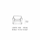 Klassieke woonkamerfauteuil bekleed met stof Made in Italy - Andromeda Viadurini