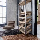 Klassieke fauteuil in staal en kunstleer bruin of zwart design - Kendy Viadurini