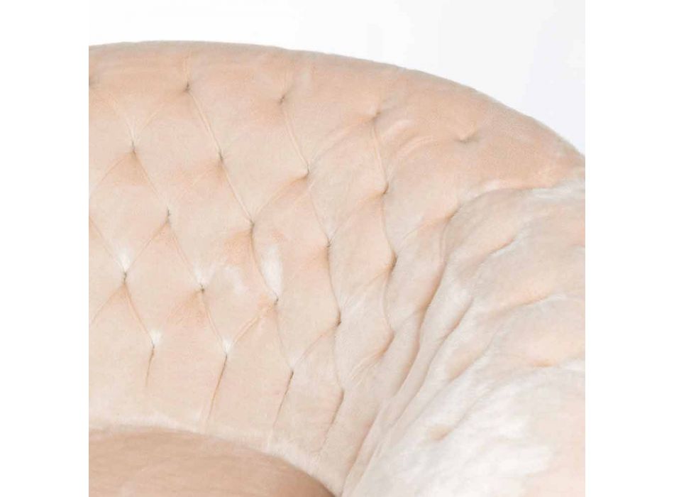 leunstoel bewerkt gewatteerde faux fur Balma Viadurini