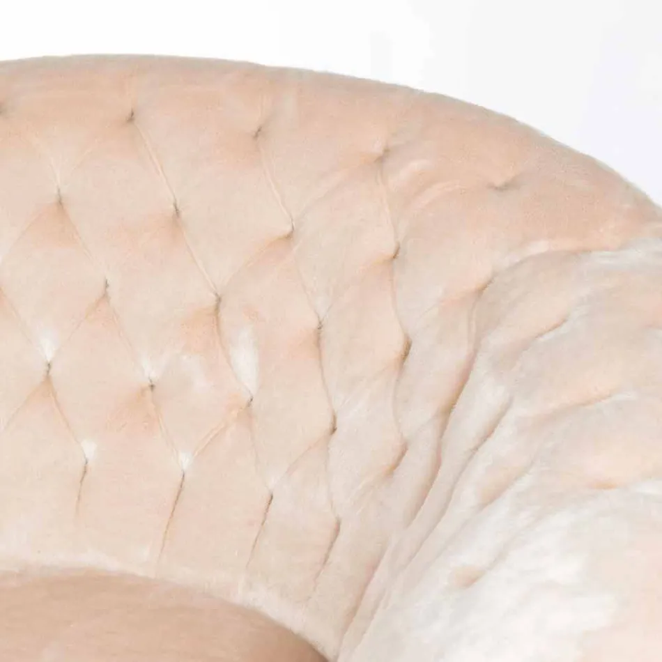 leunstoel bewerkt gewatteerde faux fur Balma Viadurini