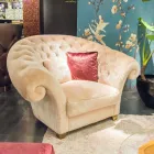 leunstoel bewerkt gewatteerde faux fur Balma Viadurini