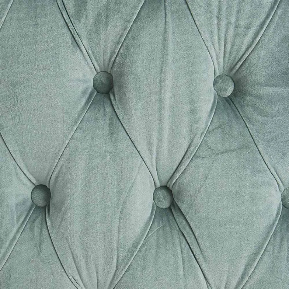 Klassieke fauteuil in gestoffeerd hout met fluwelen effect Homemotion - Nichy Viadurini