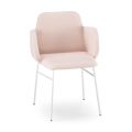 Hoge kwaliteit gekleurde fauteuil in stof en metaal Made in Italy - Molde