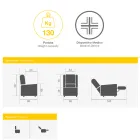 Fauteuil met draaibaar stalen onderstel en voetsteun Made in Italy - Valentina Viadurini