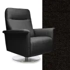 Fauteuil met draaibaar stalen onderstel en voetsteun Made in Italy - Valentina Viadurini