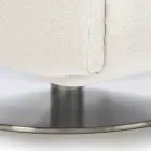 Fauteuil met draaibaar stalen onderstel en voetsteun Made in Italy - Valentina Viadurini