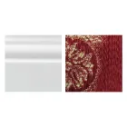 Fauteuil met armleuningen en structuur in wit gelakt hout Made in Italy - Cat Viadurini