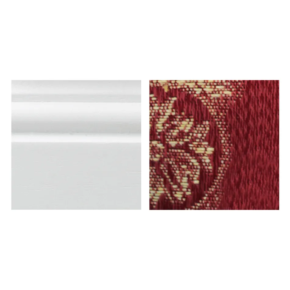 Fauteuil met armleuningen en structuur in wit gelakt hout Made in Italy - Cat Viadurini