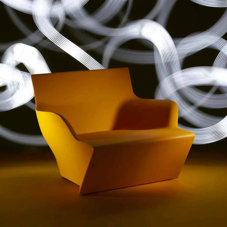 Fauteuil met armleuningen Slide Kami Modern ontwerp gemaakt in Italië Viadurini