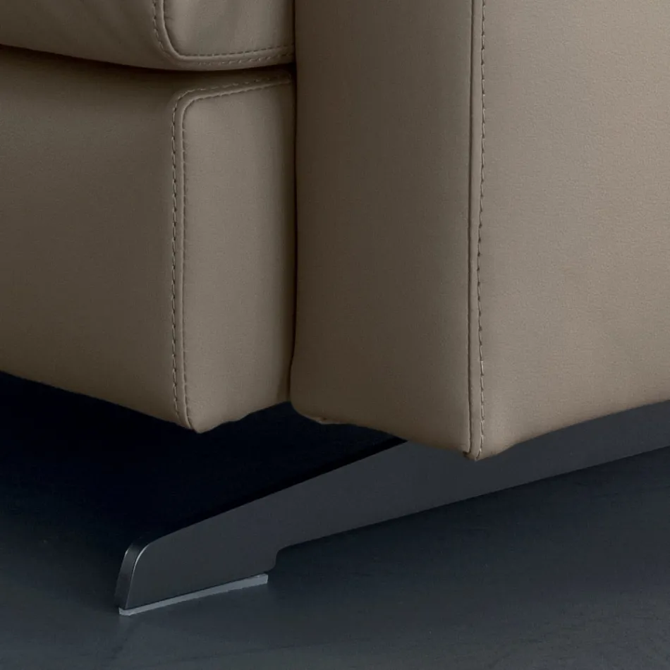 Fauteuil met zitkussen, opgevuld met veren en polyester, gemaakt in Italië - Malizioso Viadurini