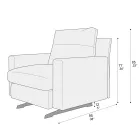 Fauteuil met zitkussen, opgevuld met veren en polyester, gemaakt in Italië - Malizioso Viadurini