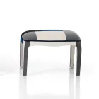 Fauteuil met poef in patchworkstof - Bromo Viadurini